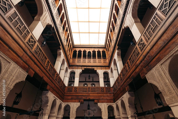 Obraz Interior of a Riad in Fes, Morocco