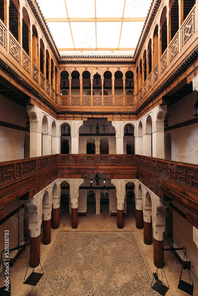 Obraz Interior of a Riad in Fes, Morocco