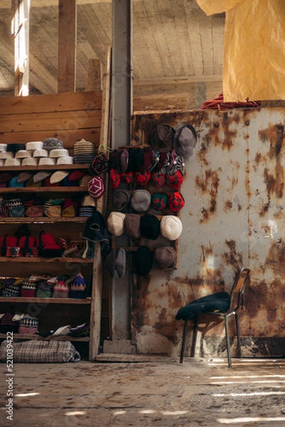 Obraz Hat stand in the center of the Medina in Morocco
