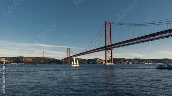 Obraz 25 Abril Bridge in Lisbon at suset