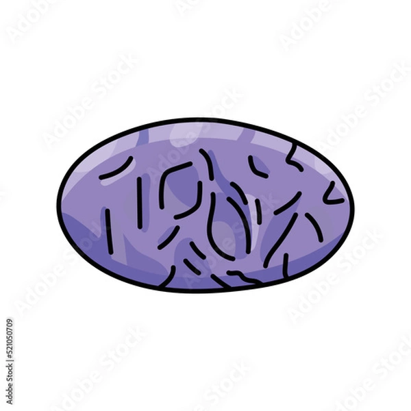 Fototapeta Charoite color line icon. Precious stones.