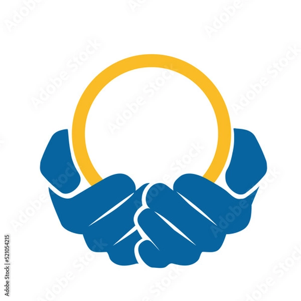 Obraz Hand Save Creative Concept Logo Design Template
