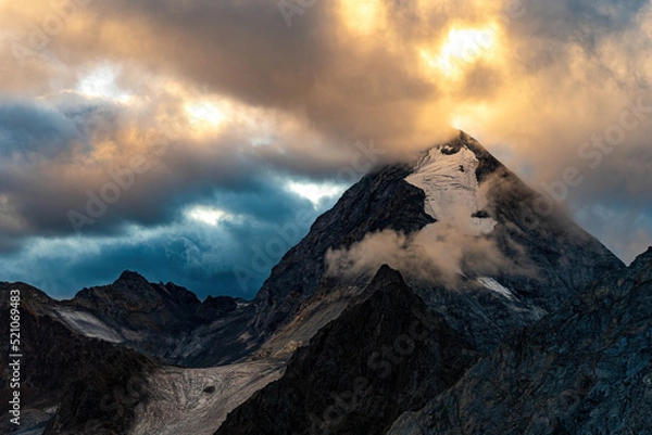 Obraz sunset over the mountains