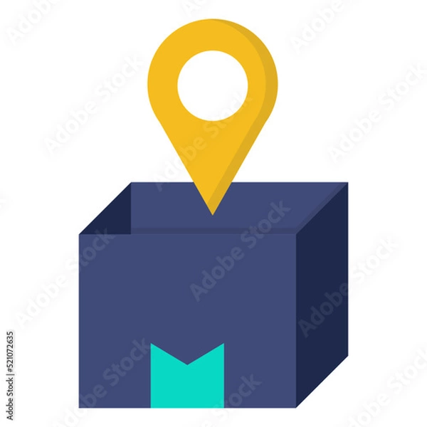 Fototapeta Ship order flat icon