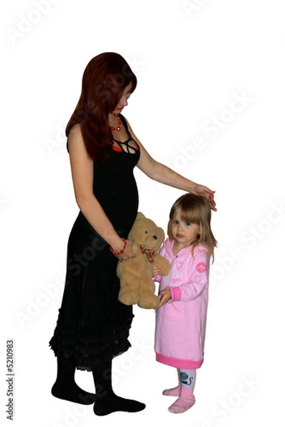 Fototapeta Mum, daughter and a toy:)