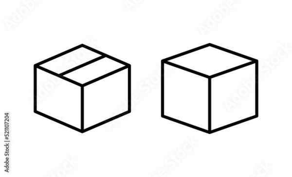 Fototapeta Box icon vector. box sign and symbol, parcel, package