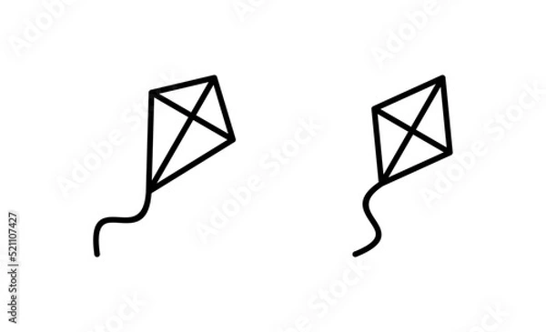Fototapeta Kite icon vector. kite sign and symbol