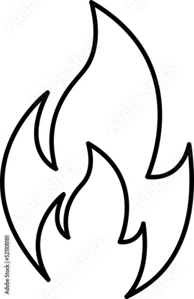 Obraz flame icon symbol vector. on white background editable.eps