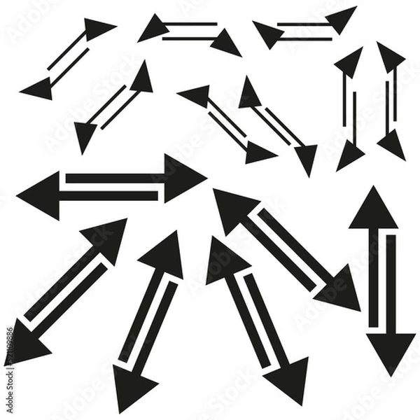 Obraz Different straight arrows. Vector illustration. stock image. 