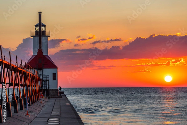 Obraz sunset at the pier