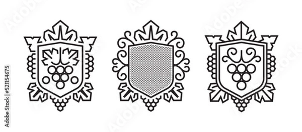 Fototapeta Wine emblem for your projects. Abstract illustration.