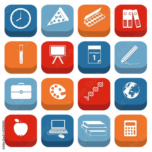 Obraz back to school icons