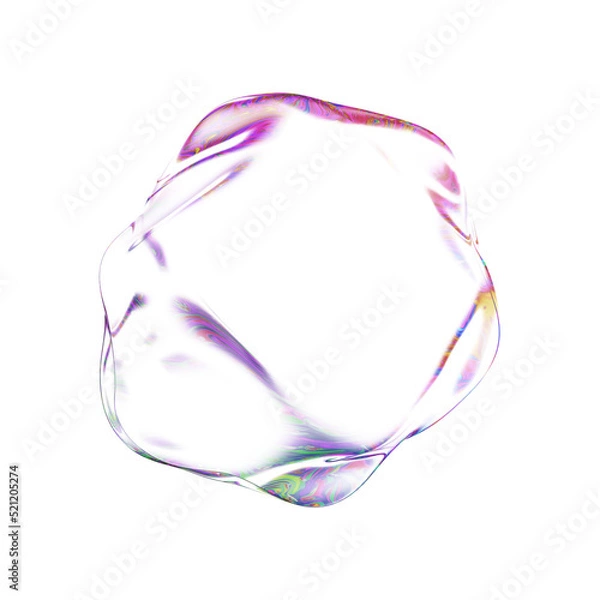 Obraz Glass abstract shapes objects on a transparent background