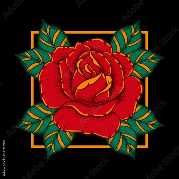 Fototapeta Rose vector hand drawn