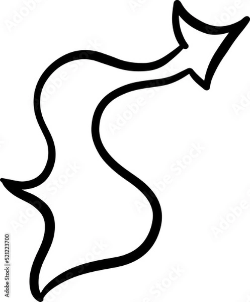 Obraz Sketch arrow simple vector illustration