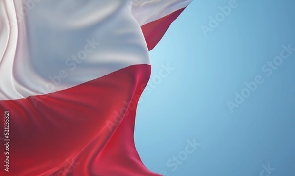 Obraz Abstract Poland Flag 3D Render (3D Artwork)