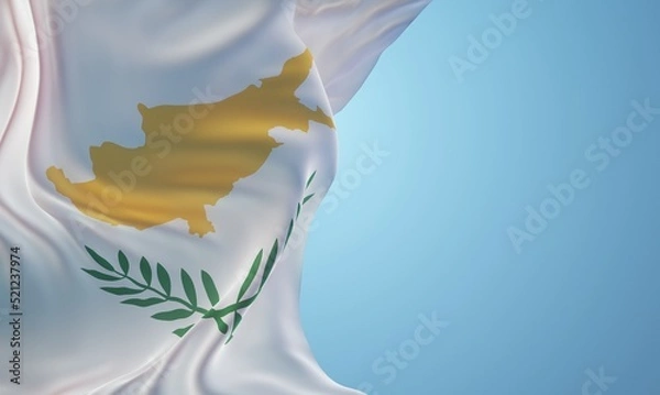 Fototapeta Abstract Cyprus Flag 3D Render (3D Artwork)