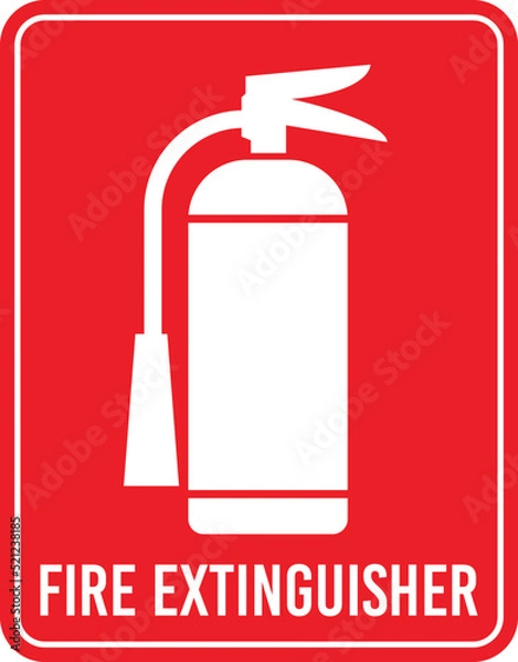 Fototapeta fire extinguisher sign vector