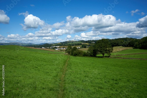 Fototapeta A footpath leading into Kendal in Cumbria on the edge of the Lake District
