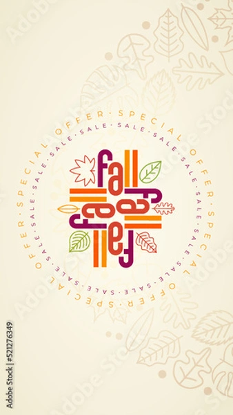 Obraz Autumn Sale concept typographic design.