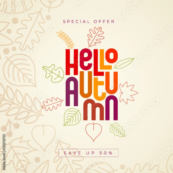 Obraz Autumn Sale concept typographic design.