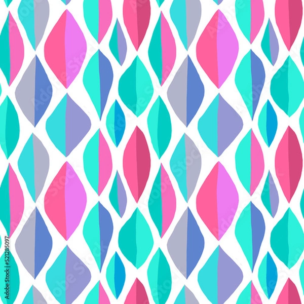 Fototapeta leaves abstract shapes seamless pattern for design, stationery, wallpaper, textile, fashion. simple kids abstract style