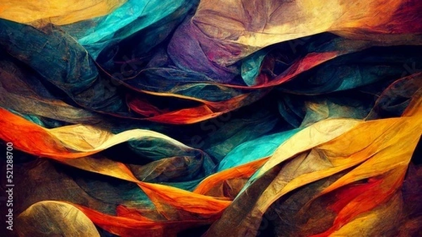 Obraz Multicolor Dynamic Background. Brush Dtrokes on Abstract Background.