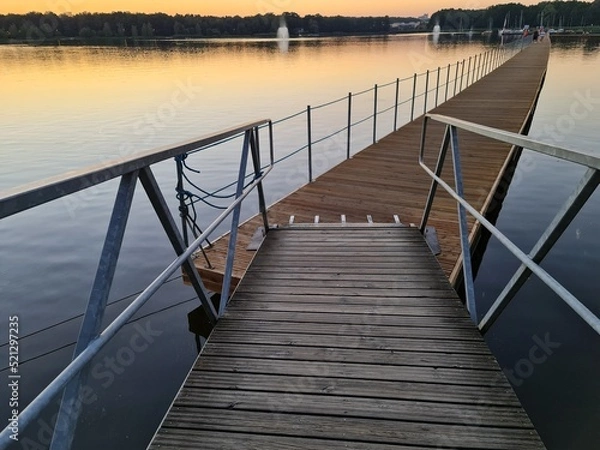 Obraz wooden pier on the lake