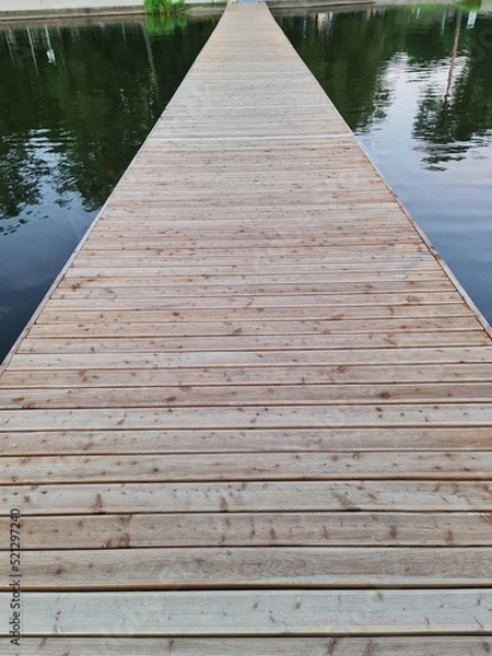 Obraz wooden bridge over lake