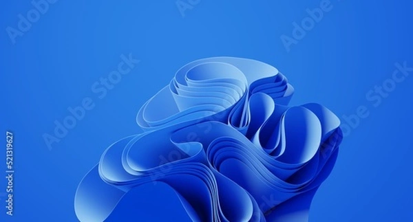 Obraz 3D illustration Blue Abstract Background wallpaper