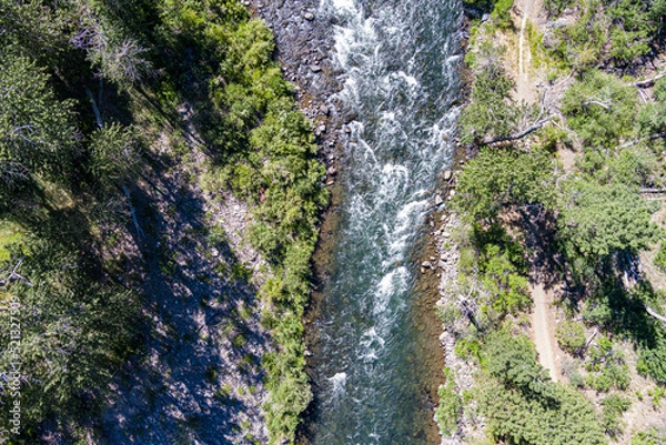 Fototapeta Whitewater Rapids in Truckee River