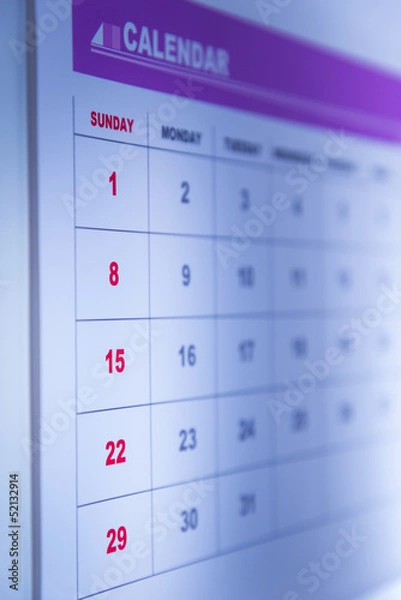 Fototapeta スケジュール