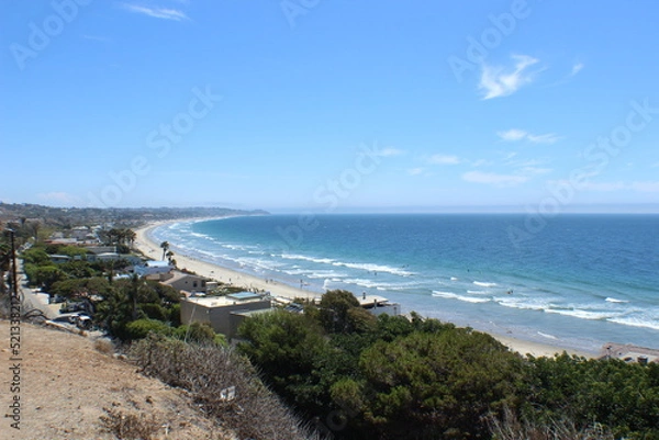 Fototapeta Sights of Southern California Hotspots, Including Hollywood, Venice Beach, Griffith Observatory, the Pacific Coast Highway, and the Los Angeles Skyline