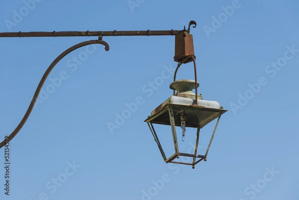 Obraz Old broken streetlamp