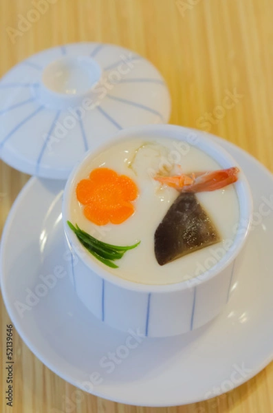 Fototapeta Steam egg in bowl