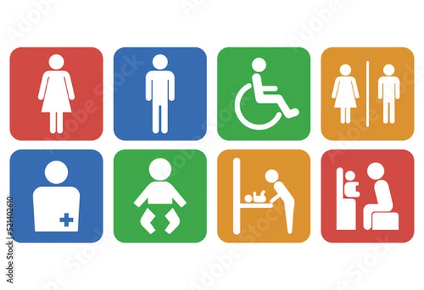 Fototapeta トイレのアイコン