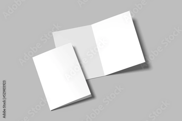 Obraz A5 Bifold Brochure Blank Mockup