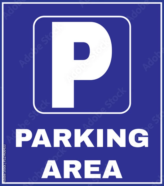 Obraz Parking area sign vector