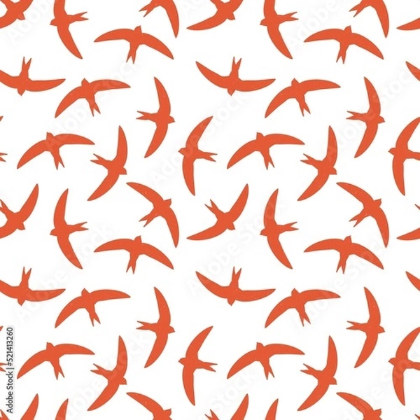 Obraz seamless pattern with red birds abstract