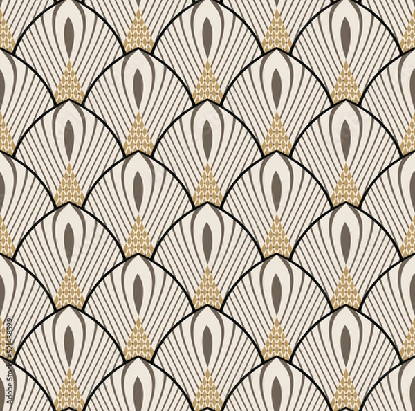 Obraz Abstract Art Deco Geometric Seamless Modern Elegant Pattern Soft Colors Perfect for Interior Design or Printing Wall Paper