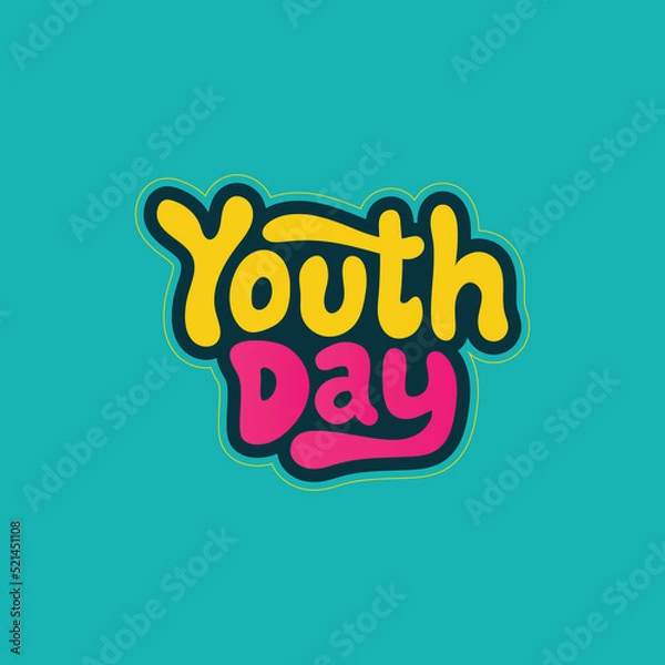 Fototapeta International Youth Day lettering and colorful typography Design For International Youth Day Celebration In 12 August.
Creative concept for Youth and Friendship Day Poster, Banner Design.