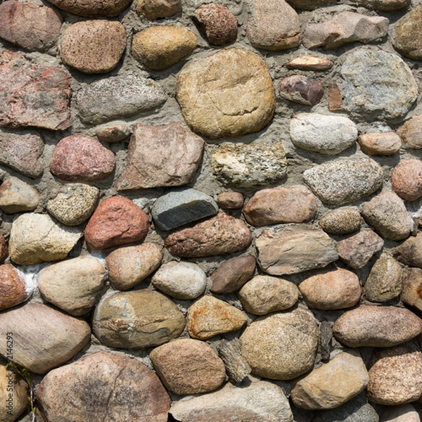 Obraz An old boulder stone wall