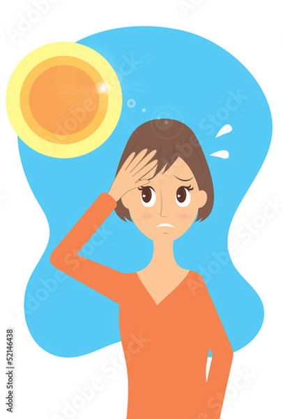 Fototapeta 日差しと女性