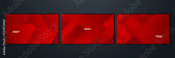 Obraz Abstract geometric red background