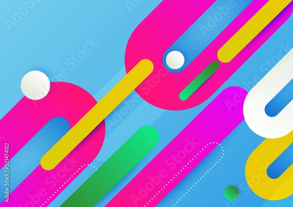 Fototapeta Colourful abstract background. Modern abstract covers, minimal covers design. Colorful geometric background, vector illustration.