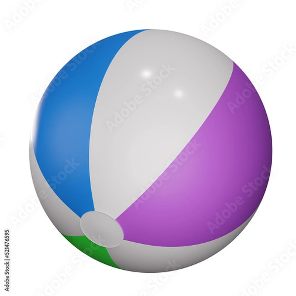 Obraz 3d summer icon beach ball