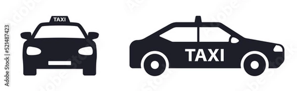 Obraz Taxi cab car vector icon