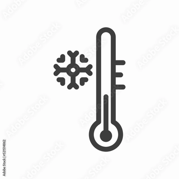 Obraz cold temprature icon vector illustration