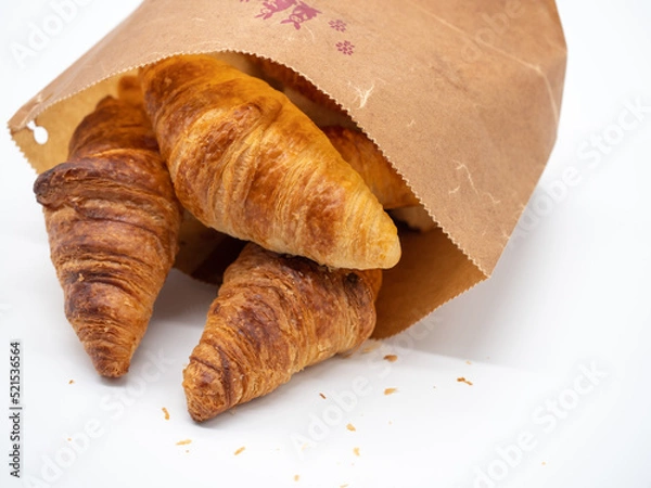 Obraz 紙袋に入ったクロワッサン