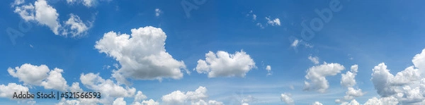 Fototapeta Beautiful blue sky with cloud.Panorama  cloudscape for summer season.